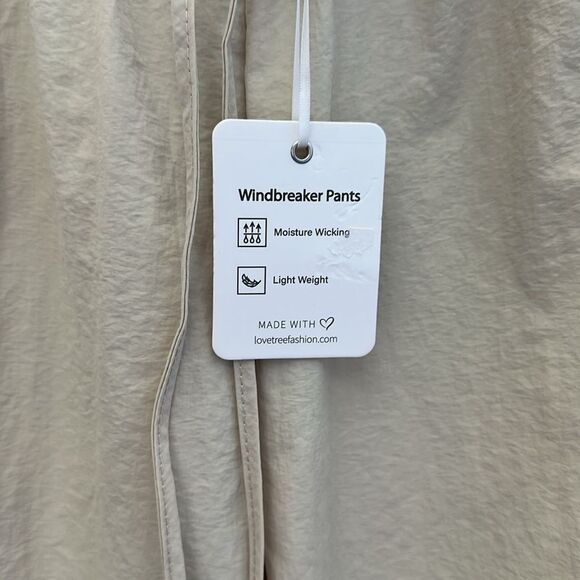 New Love Tree Windbreaker Pants Lightweight Track Style drawstring Athleisure - Picture 2 of 4